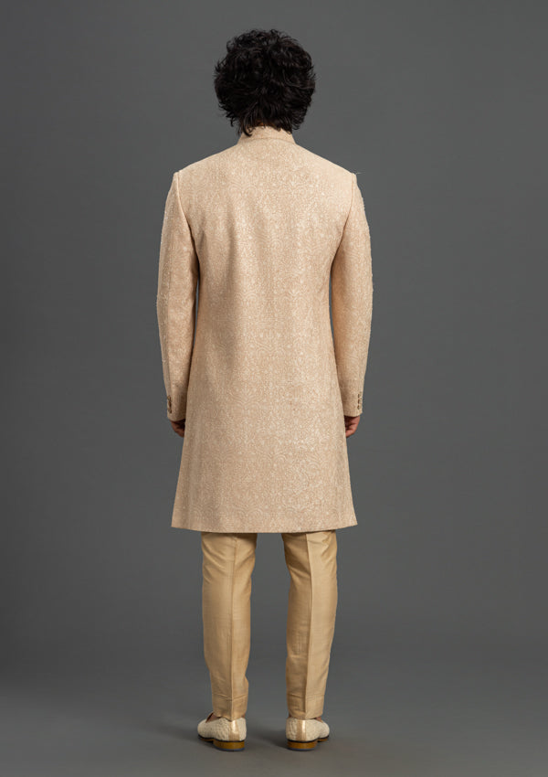 Light Pink Cut Dana Sherwani