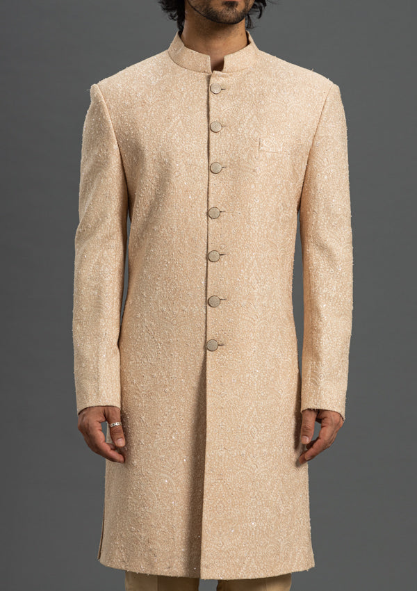 Light Pink Cut Dana Sherwani